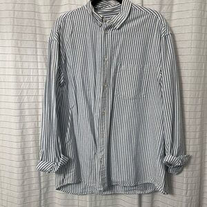 H&M Blue and White Striped Casual Shirt
